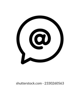 Simple Comment icon. The icon can be used for websites, print templates, presentation templates, illustrations, etc