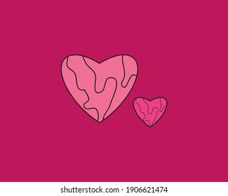 Simple and common heart icon designs for valentine backgrounds, banners, posters and so on.