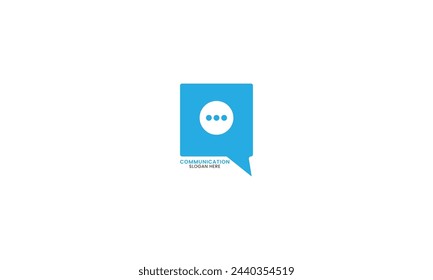 Simple communication logo template design illustration.