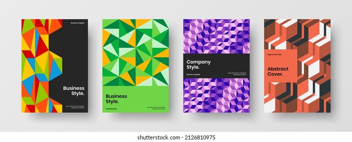 Einfache Corporate Identity Design, Vektorgrafik-Layout-Set. Original geometrische Sechseconfliegerkonzeption.