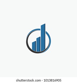 Simple Company Increase Statistics Icon Logo Design Template, can be used for company icon and logo