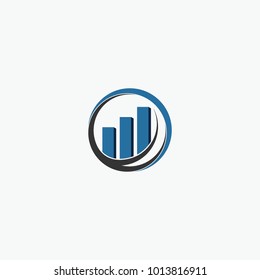 Simple Company Increase Statistics Icon Logo Design Template, can be used for company icon and logo