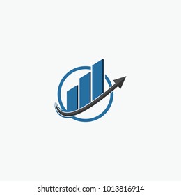 Simple Company Increase Statistics Icon Logo Design Template, can be used for company icon and logo