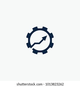 Simple Company Increase Statistics Icon Logo Design Template, can be used for company icon and logo