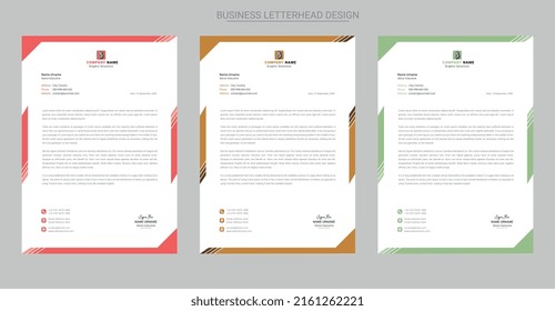 Simple company letterhead template design
