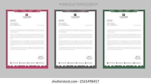 Simple company letterhead template design