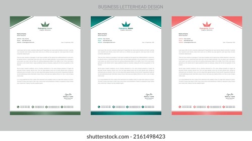 Simple company letterhead template design