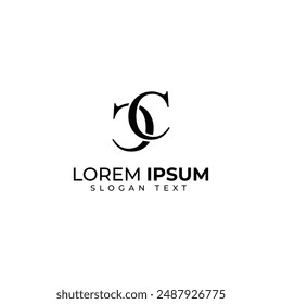 Simple company logo abtract double letter c
