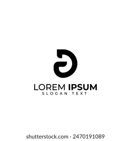 Simple company logo abtract letter D and letter G