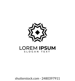 Simple company logo abtract polygon flower bold