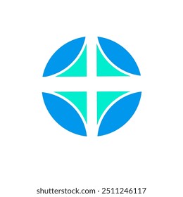 Simple company logo in light blue color