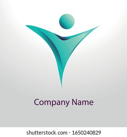 Simple Company Logo Man Shape