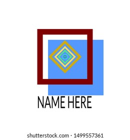 simple company logo with shadow. elegant isolated icon for company and manufacturer.