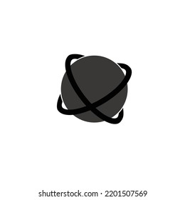 simple company logo template in the form of a ball tied with two ropes