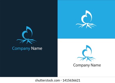 Simple Company Name Logo Vector 