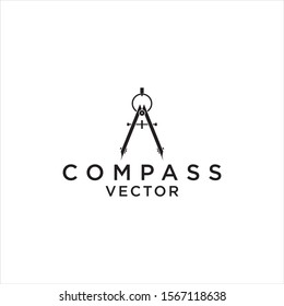 simple compass architect vector logo design