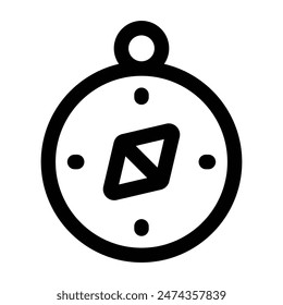 Simple Compass icon. The icon can be used for websites, print templates, presentation templates, illustrations, etc