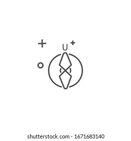 simple compass icon design template