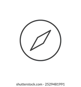 Simple compass icon symbolizing navigation or direction.