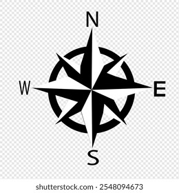 simple compass icon vector. Collection of compass symbols on white isolate