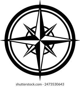 simple compass icon. vector illustrarion