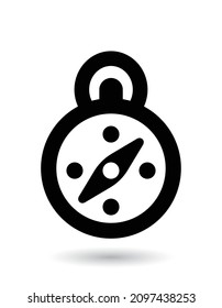 simple compass icon, vector illustration