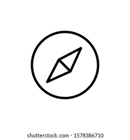 Simple compass line icon. Stroke pictogram. Vector illustration isolated on a white background. Premium quality symbol. Vector sign for mobile app and web sites.