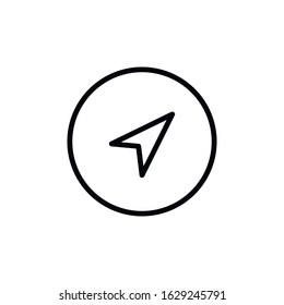 Simple compass line icon. Stroke pictogram. Vector illustration isolated on a white background. Premium quality symbol. Vector sign for mobile app and web sites.