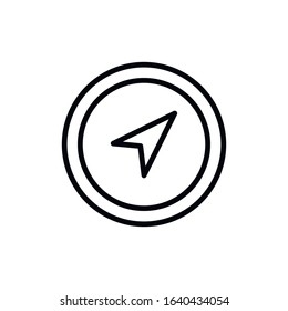 Simple compass line icon. Stroke pictogram. Vector illustration isolated on a white background. Premium quality symbol. Vector sign for mobile app and web sites.