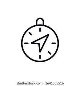 Simple compass line icon. Stroke pictogram. Vector illustration isolated on a white background. Premium quality symbol. Vector sign for mobile app and web sites.