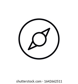 Simple compass line icon. Stroke pictogram. Vector illustration isolated on a white background. Premium quality symbol. Vector sign for mobile app and web sites.