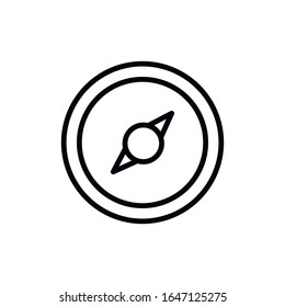 Simple compass line icon. Stroke pictogram. Vector illustration isolated on a white background. Premium quality symbol. Vector sign for mobile app and web sites.