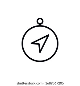 Simple compass line icon. Stroke pictogram. Vector illustration isolated on a white background. Premium quality symbol. Vector sign for mobile app and web sites.