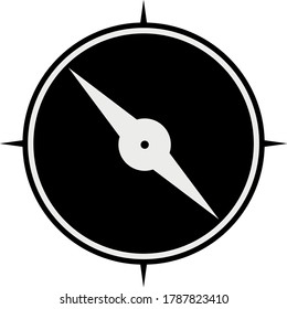 simple compass logo in black and white