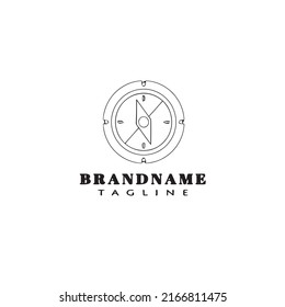 simple compass logo cartoon icon design template black modern isolated vector illustration