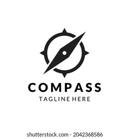 simple compass logo design. adventure logo.