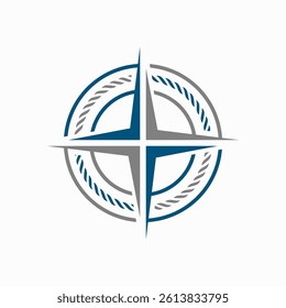 Simple compass logo design, compass arrow brands modern vector logo design symbol