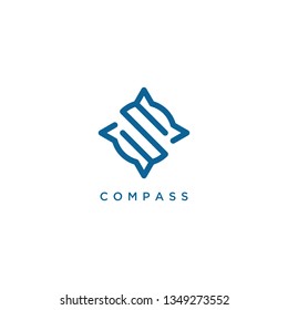 simple compass logo design template vector isolated illustration - Vector