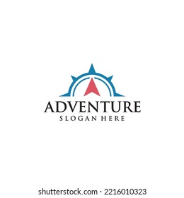 Simple compass logo design template
