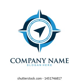 simple compass Logo Template.  vector icon illustration design. 