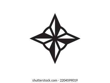 simple compass logo vector icon