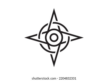 simple compass logo vector icon