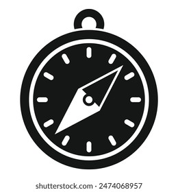 Simple compass pointing north, helping people navigate