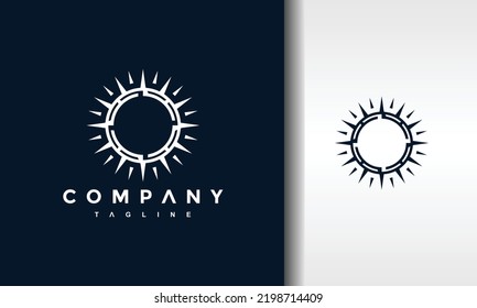 the simple compass sun logo