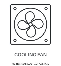 Ícone De Design De Ventilador De Resfriamento De Computador Simples, Inspiração De Design De Estilo Simples Para Qualquer Interface De Logotipos E Finalidade