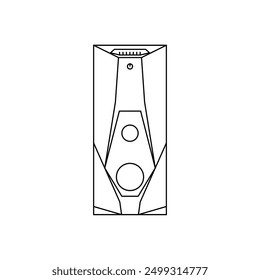 Simple computer CPU vector icon isolated on white background.