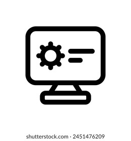 Simple Computer icon. The icon can be used for websites, print templates, presentation templates, illustrations, etc