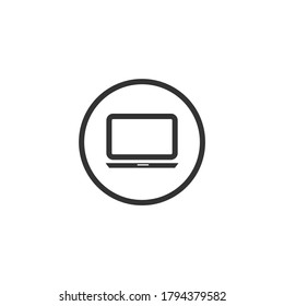 Simple computer icon flat design