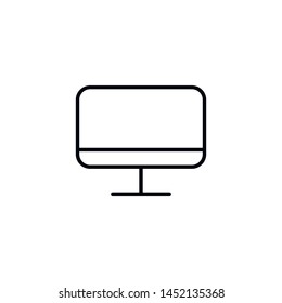 Simple computer line icon. Stroke pictogram. Vector illustration isolated on a white background. Premium quality symbols. Vector sign for mobile app and web sites.