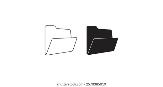 Simple computer, mac, laptop folder icon stock vector illustration